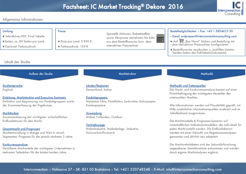 Das Fctsheet gibt einen überblick über das gesamte Leistungspektrum des IC Markt Trackings